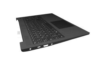 Clavier incl. topcase DE (allemand) noir/gris avec rétro-éclairage Fingerprint original pour Lenovo IdeaPad 5-15ITL05 (82FG)