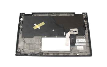 Clavier incl. topcase DE (allemand) noir/gris avec rétro-éclairage et mouse stick (no WWAN) original pour Lenovo ThinkPad Yoga X13 Gen 2 (20W8/20W9)
