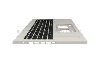 Clavier incl. topcase DE (allemand) noir/gris avec rétro-éclairage original pour Acer Aspire Vero 15 (AV15-51)