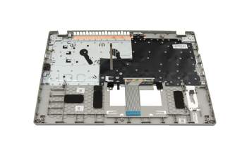 Clavier incl. topcase DE (allemand) noir/gris avec rétro-éclairage original pour Acer Aspire Vero 15 (AV15-52)