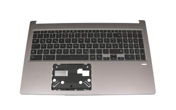 Clavier incl. topcase DE (allemand) noir/gris avec rétro-éclairage original pour Acer Chromebook 715 (CB715-1WT)