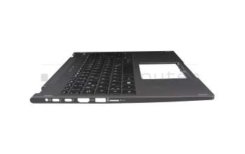 Clavier incl. topcase DE (allemand) noir/gris avec rétro-éclairage original pour Acer Spin 5 (SP513-54N)