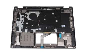 Clavier incl. topcase DE (allemand) noir/gris avec rétro-éclairage original pour Acer TravelMate Spin P4 (TMP414RN-51)