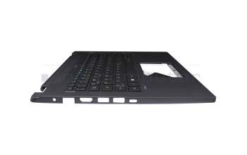 Clavier incl. topcase DE (allemand) noir/gris avec rétro-éclairage original pour Acer TravelMate Spin P4 (TMP414RN-51)