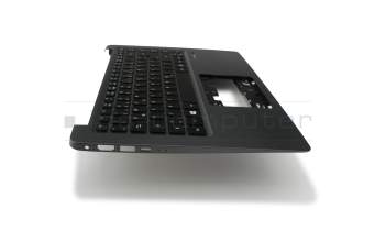 Clavier incl. topcase DE (allemand) noir/gris avec rétro-éclairage original pour Acer TravelMate X3 (X349-G2-M)
