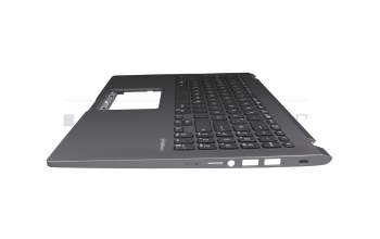 Clavier incl. topcase DE (allemand) noir/gris avec rétro-éclairage original pour Asus ExpertBook P1 P1501JA