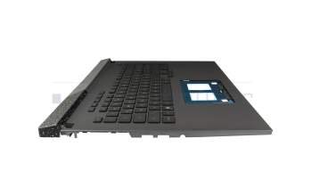 Clavier incl. topcase DE (allemand) noir/gris avec rétro-éclairage original pour Asus G713PU