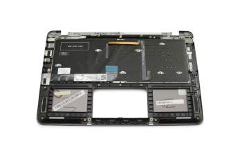 Clavier incl. topcase DE (allemand) noir/gris avec rétro-éclairage original pour Asus ZenBook Flip UX360UAK