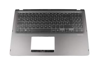 Clavier incl. topcase DE (allemand) noir/gris avec rétro-éclairage original pour Asus ZenBook Flip UX561UD