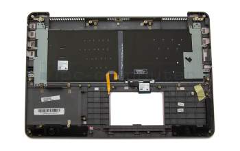 Clavier incl. topcase DE (allemand) noir/gris avec rétro-éclairage original pour Asus ZenBook UX510UW
