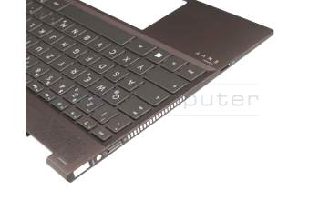 Clavier incl. topcase DE (allemand) noir/gris avec rétro-éclairage original pour HP Envy x360 13-ag0100