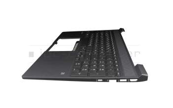 Clavier incl. topcase DE (allemand) noir/gris avec rétro-éclairage original pour HP Victus 15-fa0000