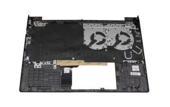 Clavier incl. topcase DE (allemand) noir/gris avec rétro-éclairage original pour HP Victus 15-fb0000