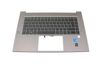 Clavier incl. topcase DE (allemand) noir/gris avec rétro-éclairage original pour HP ZBook Studio G8