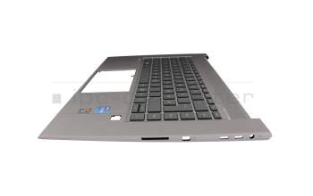 Clavier incl. topcase DE (allemand) noir/gris avec rétro-éclairage original pour HP ZBook Studio G8