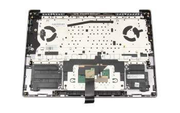 Clavier incl. topcase DE (allemand) noir/gris avec rétro-éclairage original pour Lenovo IdeaPad Pro 5-14APH8 (83AM)