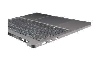 Clavier incl. topcase DE (allemand) noir/gris avec rétro-éclairage original pour Lenovo IdeaPad Pro 5-14APH8 (83AM)