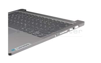 Clavier incl. topcase DE (allemand) noir/gris avec rétro-éclairage original pour Lenovo IdeaPad Pro 5-14APH8 (83AM)