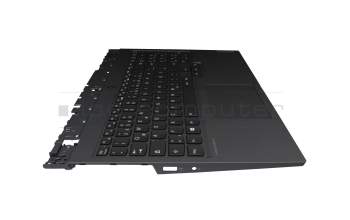 Clavier incl. topcase DE (allemand) noir/gris avec rétro-éclairage original pour Lenovo Legion 5-15ARH05H (82B1)