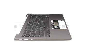 Clavier incl. topcase DE (allemand) noir/gris avec rétro-éclairage original pour Lenovo ThinkBook 13s G3 ACN (20YA)