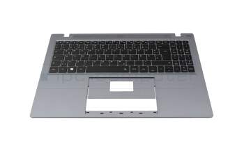 Clavier incl. topcase DE (allemand) noir/gris avec rétro-éclairage original pour Medion Akoya E16419 (NS16IRL)