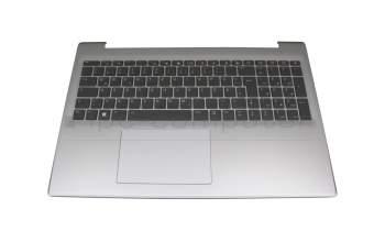 Clavier incl. topcase DE (allemand) noir/gris avec rétro-éclairage original pour Medion Akoya S17405 (M17TUN)
