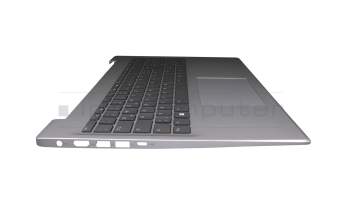 Clavier incl. topcase DE (allemand) noir/gris avec rétro-éclairage original pour Medion Akoya S17405 (M17TUN)