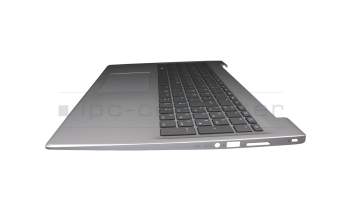 Clavier incl. topcase DE (allemand) noir/gris avec rétro-éclairage original pour Medion Akoya S17405 (M17TUN)