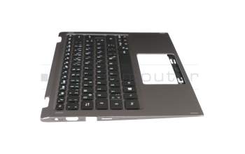 Clavier incl. topcase DE (allemand) noir/gris original pour Acer Spin 1 (SP111-32N)