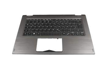 Clavier incl. topcase DE (allemand) noir/gris original pour Acer Spin 3 (SP314-52)