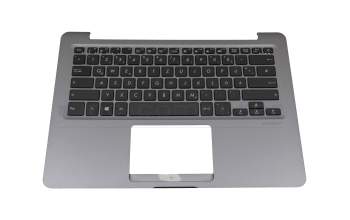 Clavier incl. topcase DE (allemand) noir/gris original pour Asus E406MA