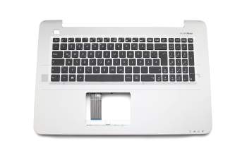 Clavier incl. topcase DE (allemand) noir/gris original pour Asus F756UQ
