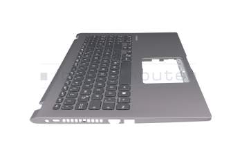 Clavier incl. topcase DE (allemand) noir/gris original pour Asus VivoBook 15 F509FA
