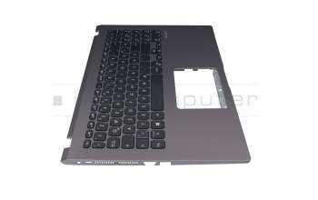 Clavier incl. topcase DE (allemand) noir/gris original pour Asus VivoBook 15 F509UA