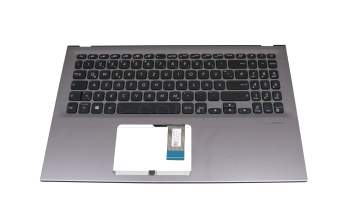 Clavier incl. topcase DE (allemand) noir/gris original pour Asus VivoBook 15 F512FA