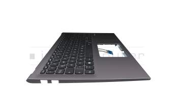 Clavier incl. topcase DE (allemand) noir/gris original pour Asus VivoBook 15 F512FA