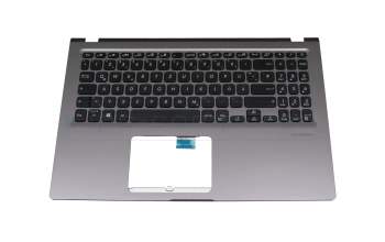 Clavier incl. topcase DE (allemand) noir/gris original pour Asus VivoBook 15 F515JA