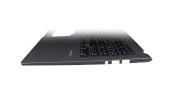 Clavier incl. topcase DE (allemand) noir/gris original pour Asus VivoBook 15 F515JA