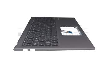 Clavier incl. topcase DE (allemand) noir/gris original pour Asus VivoBook F512DA