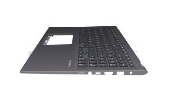 Clavier incl. topcase DE (allemand) noir/gris original pour Asus VivoBook F512DK