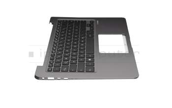 Clavier incl. topcase DE (allemand) noir/gris original pour Asus VivoBook S14 S406UA