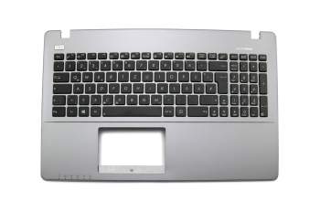 Clavier incl. topcase DE (allemand) noir/gris original pour Asus X550ZE