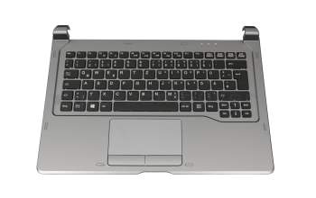 Clavier incl. topcase DE (allemand) noir/gris original pour Fujitsu Stylistic Q616