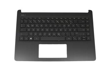 Clavier incl. topcase DE (allemand) noir/gris original pour HP 14s-dq1000