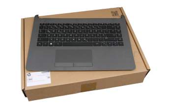 Clavier incl. topcase DE (allemand) noir/gris original pour HP 240 G6