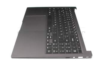 Clavier incl. topcase DE (allemand) noir/gris original pour Samsung Galaxy Book2 15 (NP750XED)