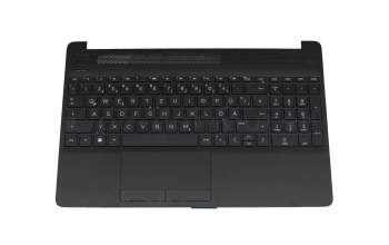 Clavier incl. topcase DE (allemand) noir/noir (PTP) original pour HP 15-dw1000