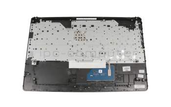 Clavier incl. topcase DE (allemand) noir/noir (avec TP/DVD, structure de surface « noir brossé ») original pour HP 17-ca0000