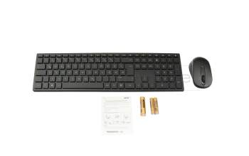 Clavier incl. topcase DE (allemand) noir/noir (sans fil), souris et piles incluses original pour Acer Aspire (C24-1300)