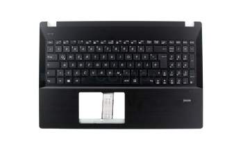 Clavier incl. topcase DE (allemand) noir/noir Fingerprint original pour Asus Pro P2520LJ